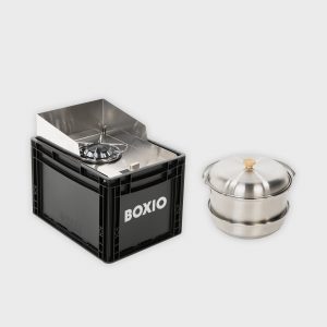 BOXIO COOK PLUS | Mobiler Gaskocher mit Topfset